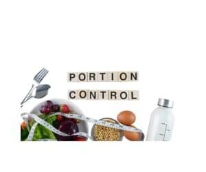 What is the difference between Portions and Serving size when choosing your food.